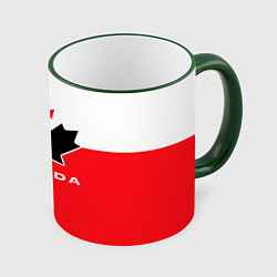 Кружка 3D Canada Team, цвет: 3D-зеленый кант