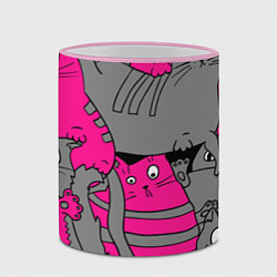 Кружка 3D Кот2, цвет: 3D-розовый кант — фото 2