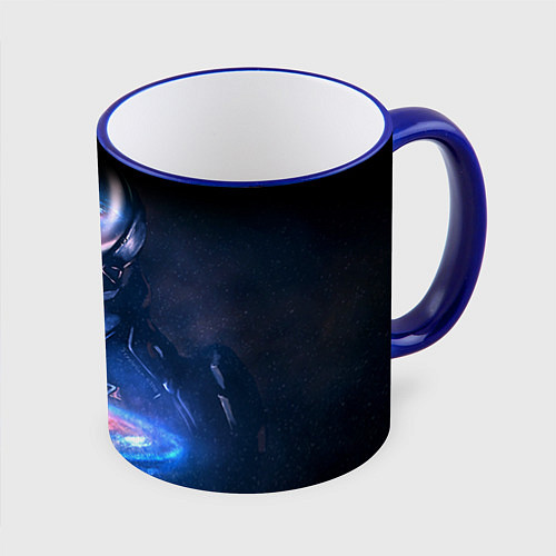 Кружка цветная Mass Effect: Andromeda 3 / 3D-Синий кант – фото 1