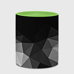 Кружка 3D Abstract gray, цвет: 3D-белый + светло-зеленый — фото 2