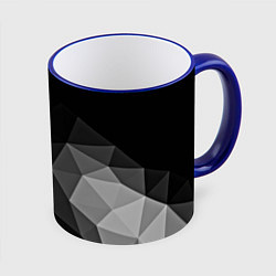 Кружка 3D Abstract gray, цвет: 3D-синий кант