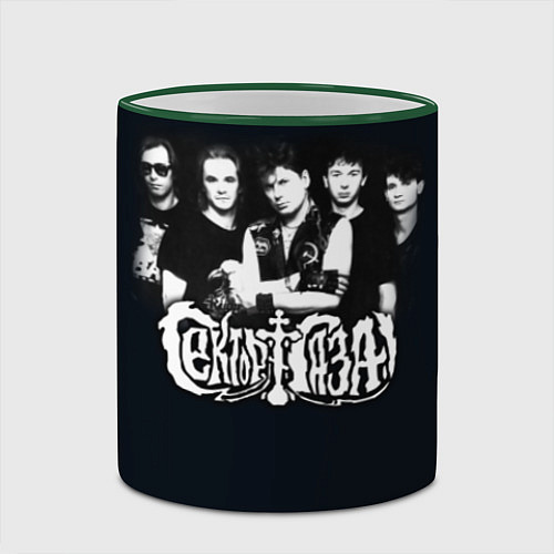 Кружка цветная Сектор Газа / 3D-Зеленый кант – фото 2