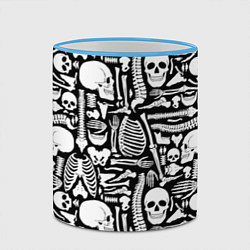 Кружка 3D Кости, цвет: 3D-небесно-голубой кант — фото 2