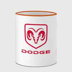 Кружка 3D Dodge, цвет: 3D-оранжевый кант — фото 2