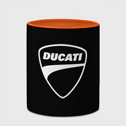 Кружка 3D Ducati, цвет: 3D-белый + оранжевый — фото 2