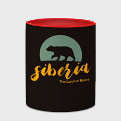 Кружка 3D Siberia: Land of Bears, цвет: 3D-белый + красный — фото 2