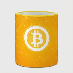 Кружка 3D Bitcoin Orange, цвет: 3D-желтый кант — фото 2