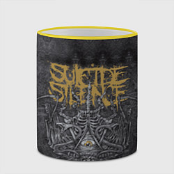 Кружка 3D Suicide Silence: The Black Crown, цвет: 3D-желтый кант — фото 2
