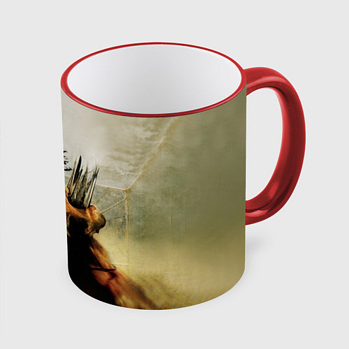 Кружка цветная Suicide Silence: The cleansing / 3D-Красный кант – фото 1