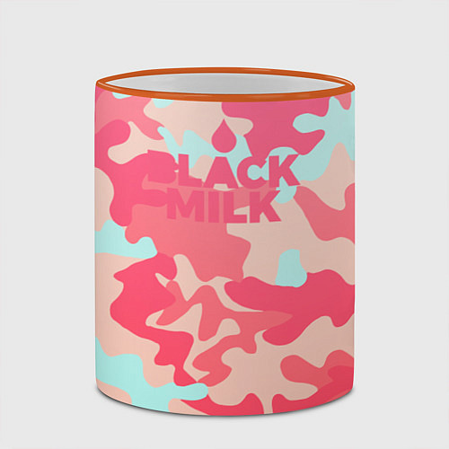 Кружка цветная Black Milk: pink / 3D-Оранжевый кант – фото 2