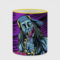 Кружка 3D Lil Wayne Art, цвет: 3D-желтый кант — фото 2