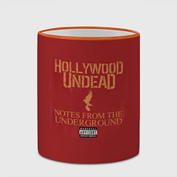 Кружка 3D Hollywood Undead: Parental Advisory, цвет: 3D-оранжевый кант — фото 2