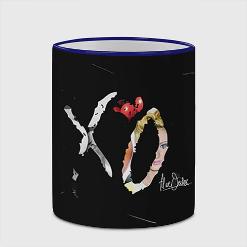 Кружка цветная The Weeknd: XO / 3D-Синий кант – фото 2
