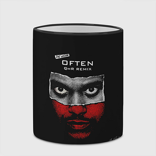 Кружка цветная The Weeknd: Often / 3D-Черный кант – фото 2