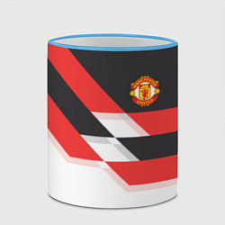 Кружка 3D Manchester United: Stipe, цвет: 3D-небесно-голубой кант — фото 2