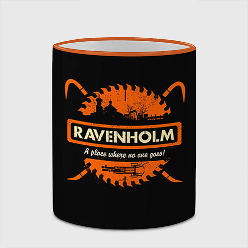 Кружка цветная Ravenholm / 3D-Оранжевый кант – фото 2