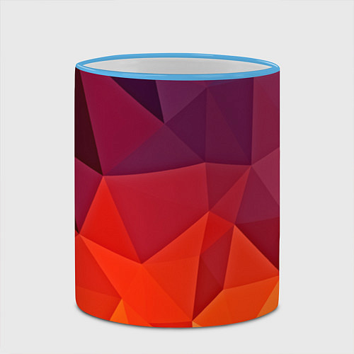 Кружка цветная Geometric / 3D-Небесно-голубой кант – фото 2
