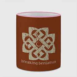 Кружка 3D Breaking Benjamin: Angels fall, цвет: 3D-розовый кант — фото 2