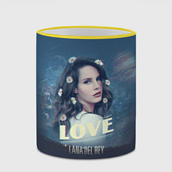 Кружка 3D Lana Del Rey: Love, цвет: 3D-желтый кант — фото 2