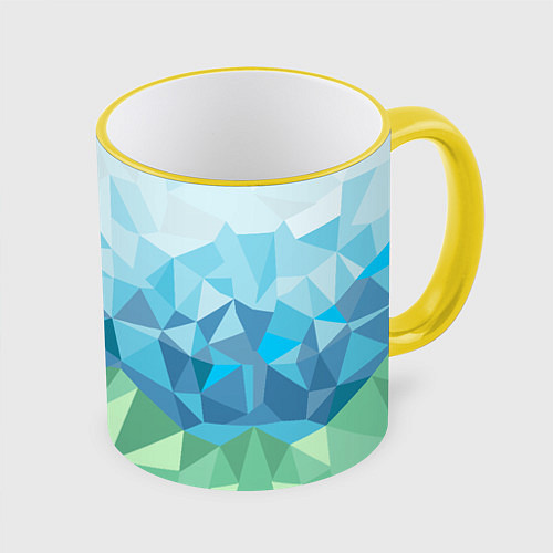 Кружка цветная URAL polygonal / 3D-Желтый кант – фото 1