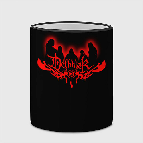 Кружка цветная Dethklok / 3D-Черный кант – фото 2