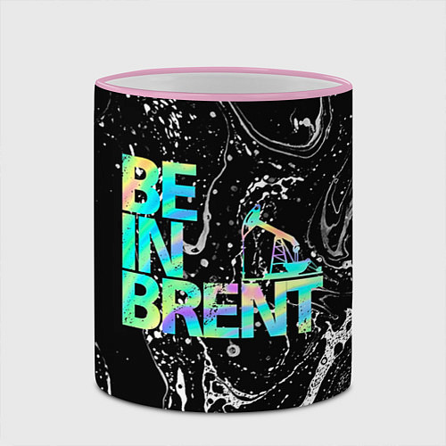 Кружка цветная Be in brent / 3D-Розовый кант – фото 2