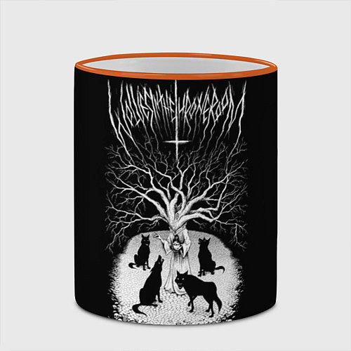 Кружка цветная Wolves in the Throne Room / 3D-Оранжевый кант – фото 2