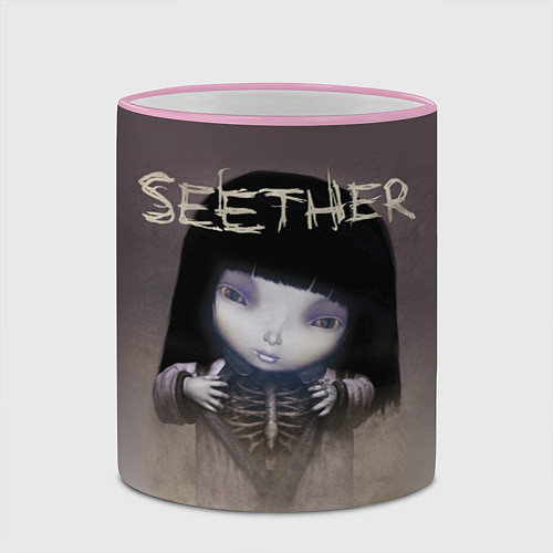 Кружка цветная Seether: Fake it / 3D-Розовый кант – фото 2