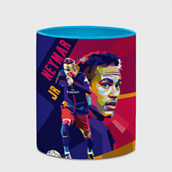 Кружка 3D Jr. Neymar, цвет: 3D-белый + небесно-голубой — фото 2