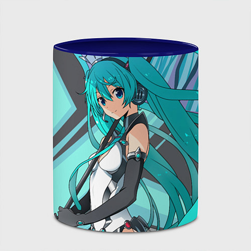 Кружка цветная Miku1 / 3D-Белый + синий – фото 2
