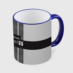 Кружка 3D Группа Depeche Mode, цвет: 3D-синий кант