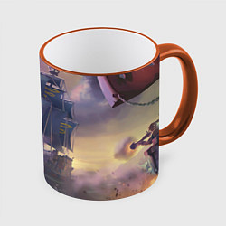 Кружка 3D Sea of thieves, цвет: 3D-оранжевый кант