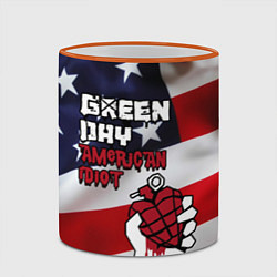 Кружка 3D Green Day American Idiot, цвет: 3D-оранжевый кант — фото 2