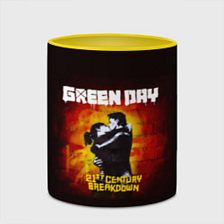 Кружка 3D Поцелуй Green Day, цвет: 3D-белый + желтый — фото 2