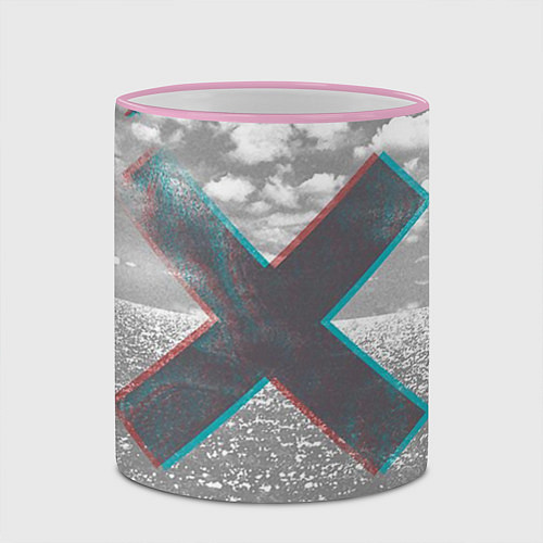 Кружка цветная The XX: Sea waves / 3D-Розовый кант – фото 2
