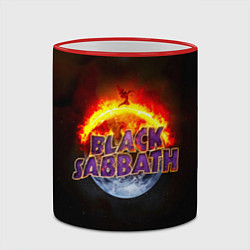 Кружка 3D Black Sabbath земля в огне, цвет: 3D-красный кант — фото 2