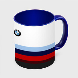 Кружка 3D BMW M SPORT, цвет: 3D-белый + синий