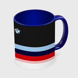 Кружка 3D BMW M SPORT, цвет: 3D-белый + синий