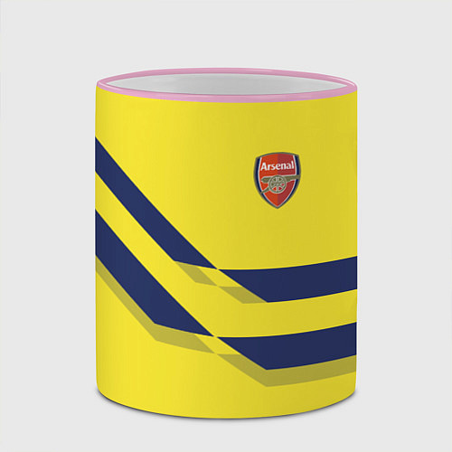 Кружка цветная Arsenal FC: Yellow style / 3D-Розовый кант – фото 2