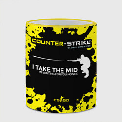 Кружка 3D Counter-Strike: Go Mid, цвет: 3D-желтый кант — фото 2