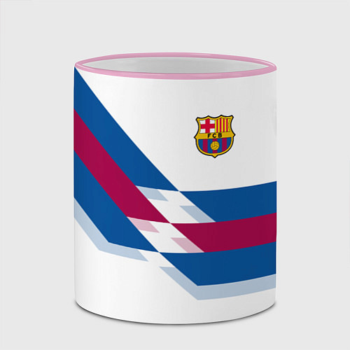 Кружка цветная FC Barcelona / 3D-Розовый кант – фото 2