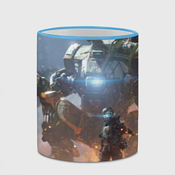 Кружка 3D Titanfall: Attack Robots, цвет: 3D-небесно-голубой кант — фото 2