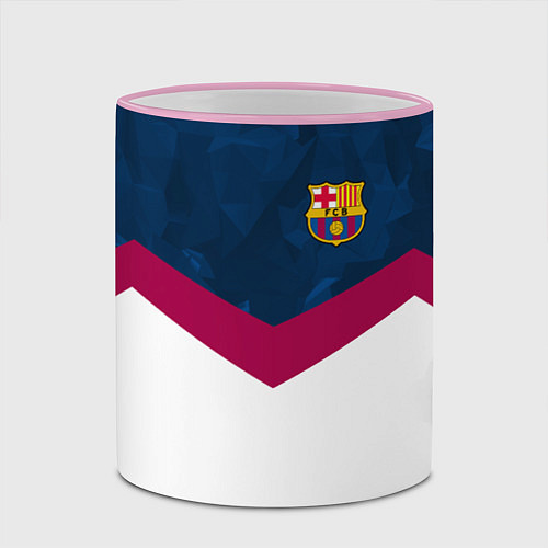 Кружка цветная Barcelona FC: Sport / 3D-Розовый кант – фото 2