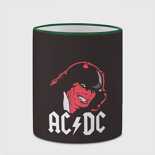 Кружка цветная AC/DC Devil / 3D-Зеленый кант – фото 2