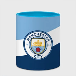 Кружка 3D FC Manchester City: Colors, цвет: 3D-белый + небесно-голубой — фото 2