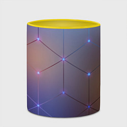 Кружка 3D НЕЙРОННАЯ СЕТЬ NEURAL NETWORK, цвет: 3D-белый + желтый — фото 2