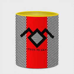 Кружка 3D Twin Peaks Mark, цвет: 3D-белый + желтый — фото 2