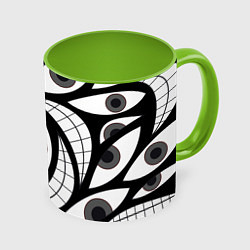 Кружка 3D Alchemist Eyes, цвет: 3D-белый + светло-зеленый