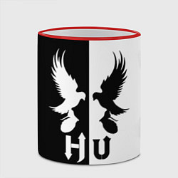 Кружка 3D HU: Black & White, цвет: 3D-красный кант — фото 2