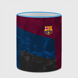 Кружка 3D FC Barcelona: Dark polygons, цвет: 3D-небесно-голубой кант — фото 2